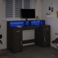 vidaXL Γραφείο Μαύρη δρυς 140 x 55 x 91 εκ. Επεξεργασμένο ξύλο