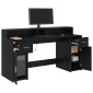 vidaXL Γραφείο Μαύρη δρυς 160 x 55 x 91 εκ. Επεξεργασμένο ξύλο