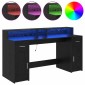 vidaXL Γραφείο Μαύρη δρυς 160 x 55 x 91 εκ. Επεξεργασμένο ξύλο