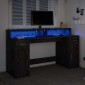 vidaXL Γραφείο Μαύρη δρυς 160 x 55 x 91 εκ. Επεξεργασμένο ξύλο