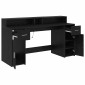 vidaXL Γραφείο Μαύρη δρυς 160 x 55 x 91 εκ. Επεξεργασμένο ξύλο