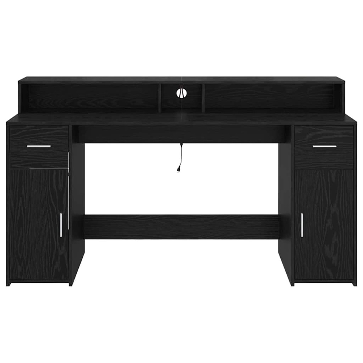 vidaXL Γραφείο Μαύρη δρυς 160 x 55 x 91 εκ. Επεξεργασμένο ξύλο