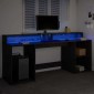 vidaXL Γραφείο Μαύρη δρυς 200 x 55 x 91 εκ. Επεξεργασμένο ξύλο