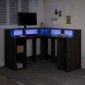 vidaXL Γραφείο Μαύρη Οξυά Επεξεργασμένο ξύλο 130 x 130 x 91 εκ.