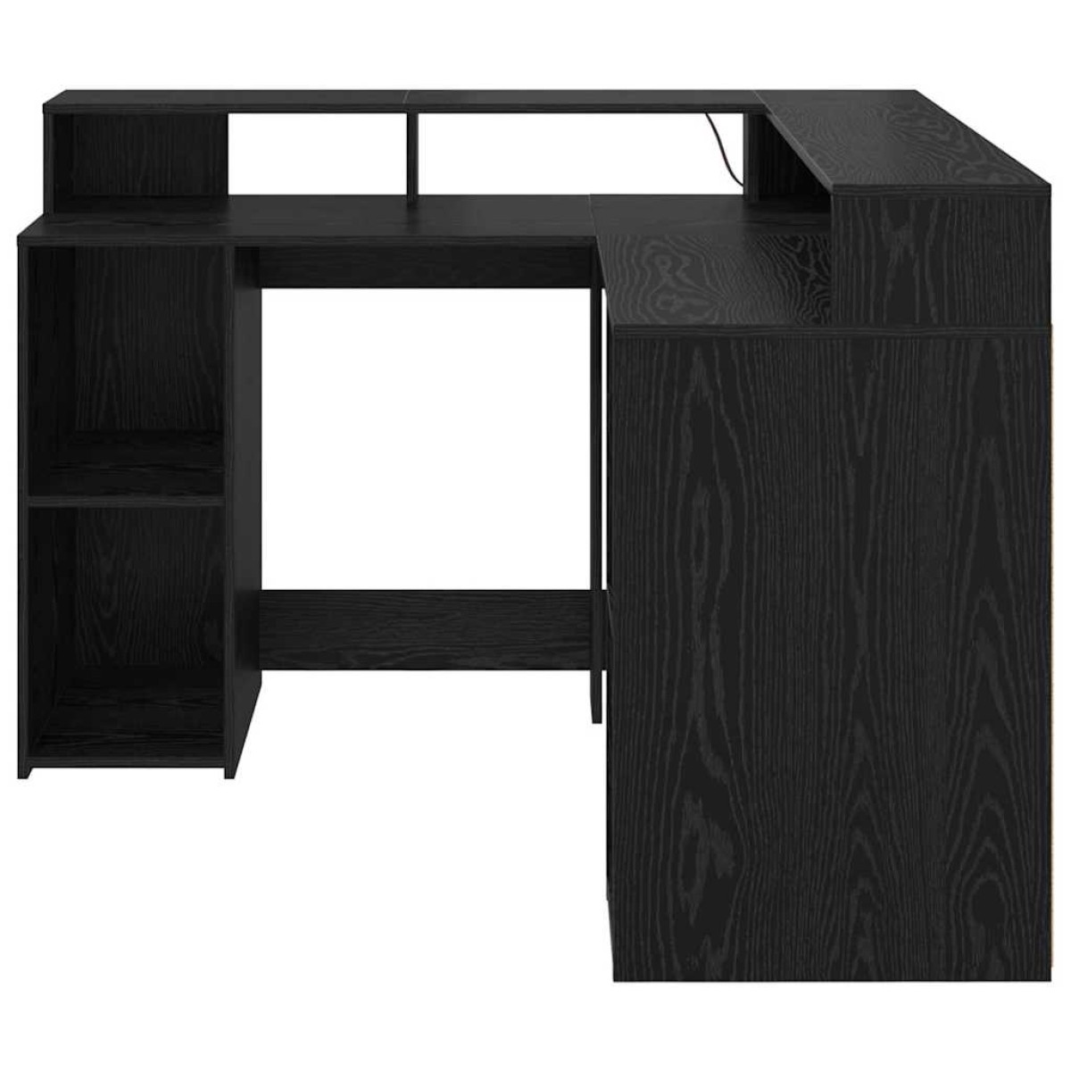 vidaXL Γραφείο Μαύρη Οξυά Επεξεργασμένο ξύλο 130 x 130 x 91 εκ.