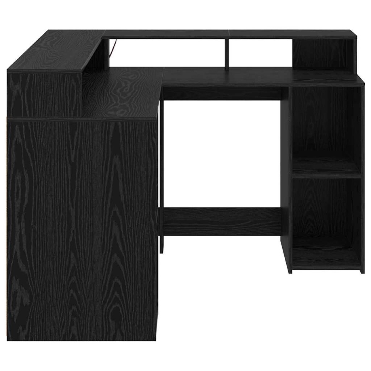 vidaXL Γραφείο Μαύρη Οξυά Επεξεργασμένο ξύλο 130 x 130 x 91 εκ.