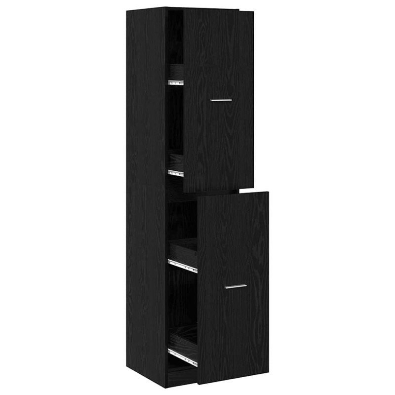 vidaXL Φαρμακοποιϊκή Ντουλάπα Μαύρη δρυς 40 x 41 x 174.5 εκ.