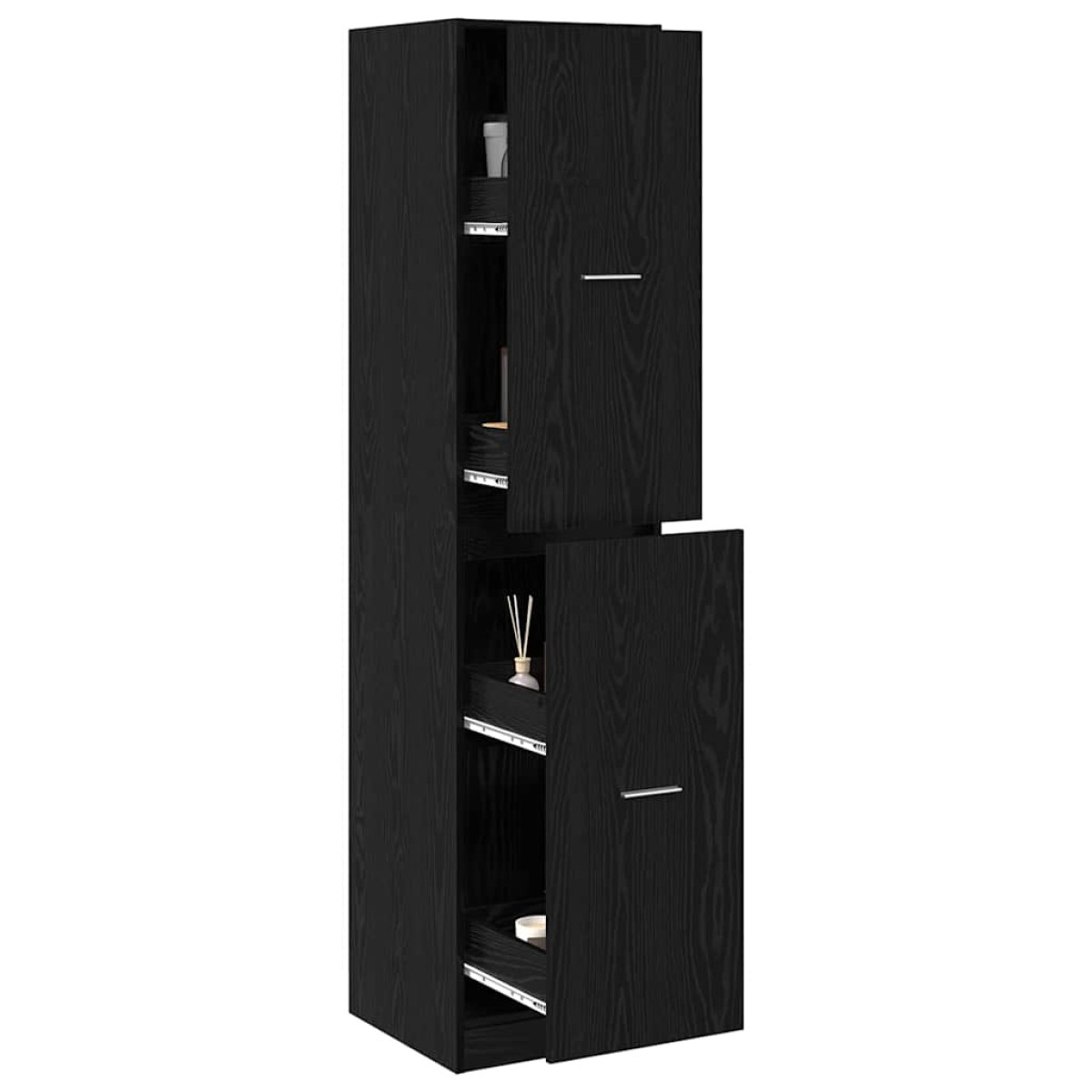 vidaXL Φαρμακοποιϊκή Ντουλάπα Μαύρη δρυς 40 x 41 x 174.5 εκ.