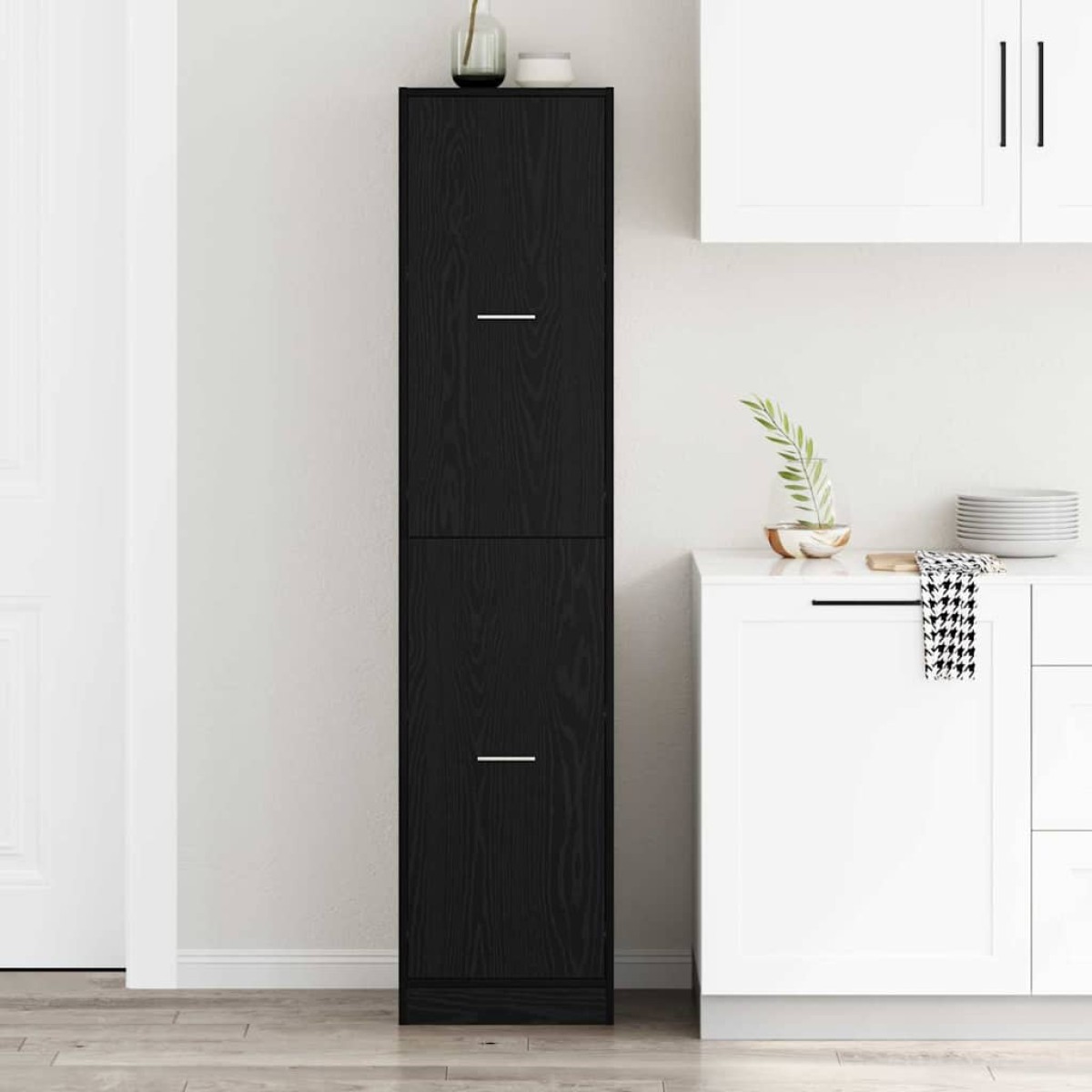 vidaXL Φαρμακοποιϊκή Ντουλάπα Μαύρη δρυς 40 x 41 x 174.5 εκ.