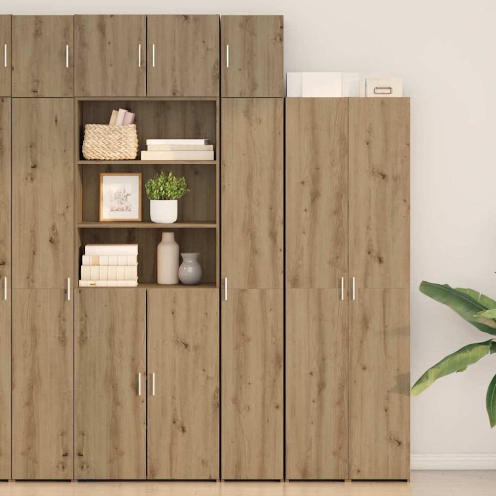 vidaXL Ντουλάπα Αποθήκευσης με Ράφια Artisan Δρυς 30 x 42,5 x 225 εκ