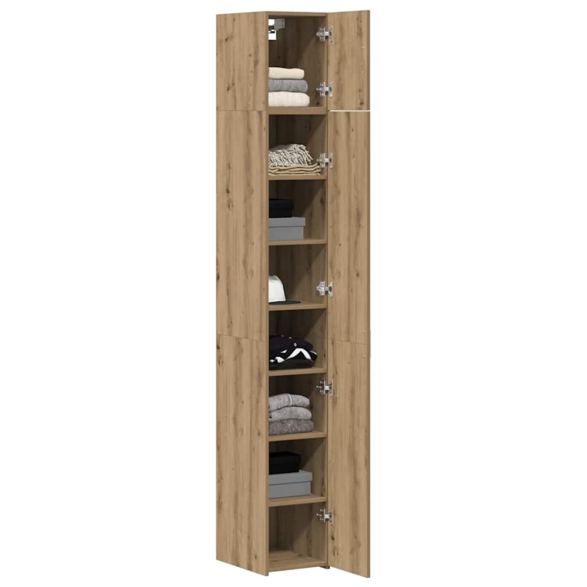 vidaXL Ντουλάπα Αποθήκευσης με Ράφια Artisan Δρυς 30 x 42,5 x 225 εκ