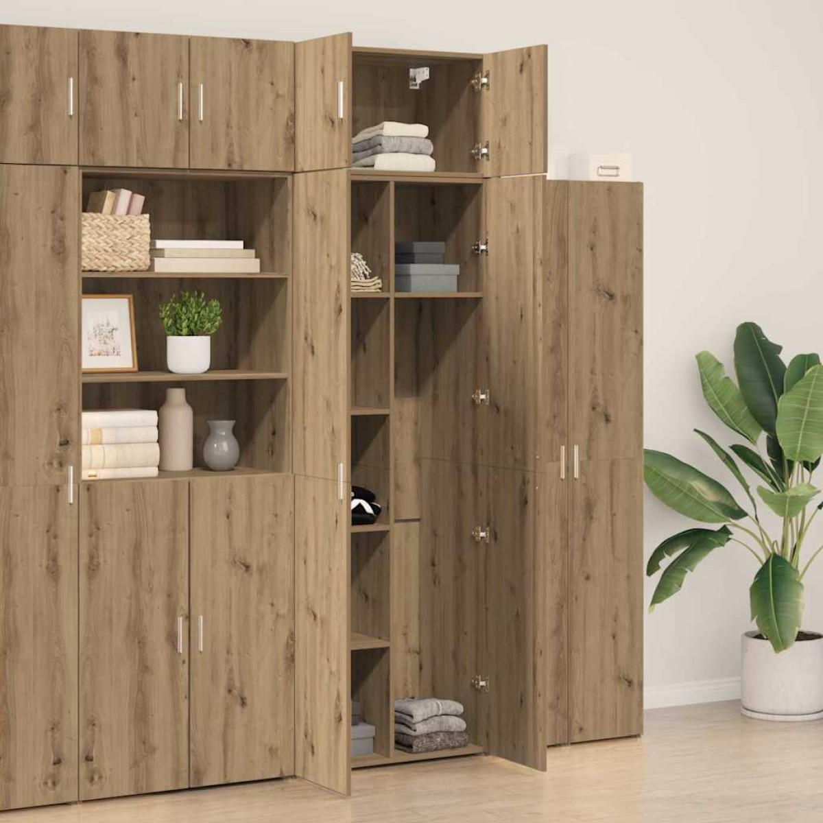 vidaXL Ντουλάπι αποθήκευσης 3 τμχ. Artisan Oak 70 x 42,5 x 185 εκ