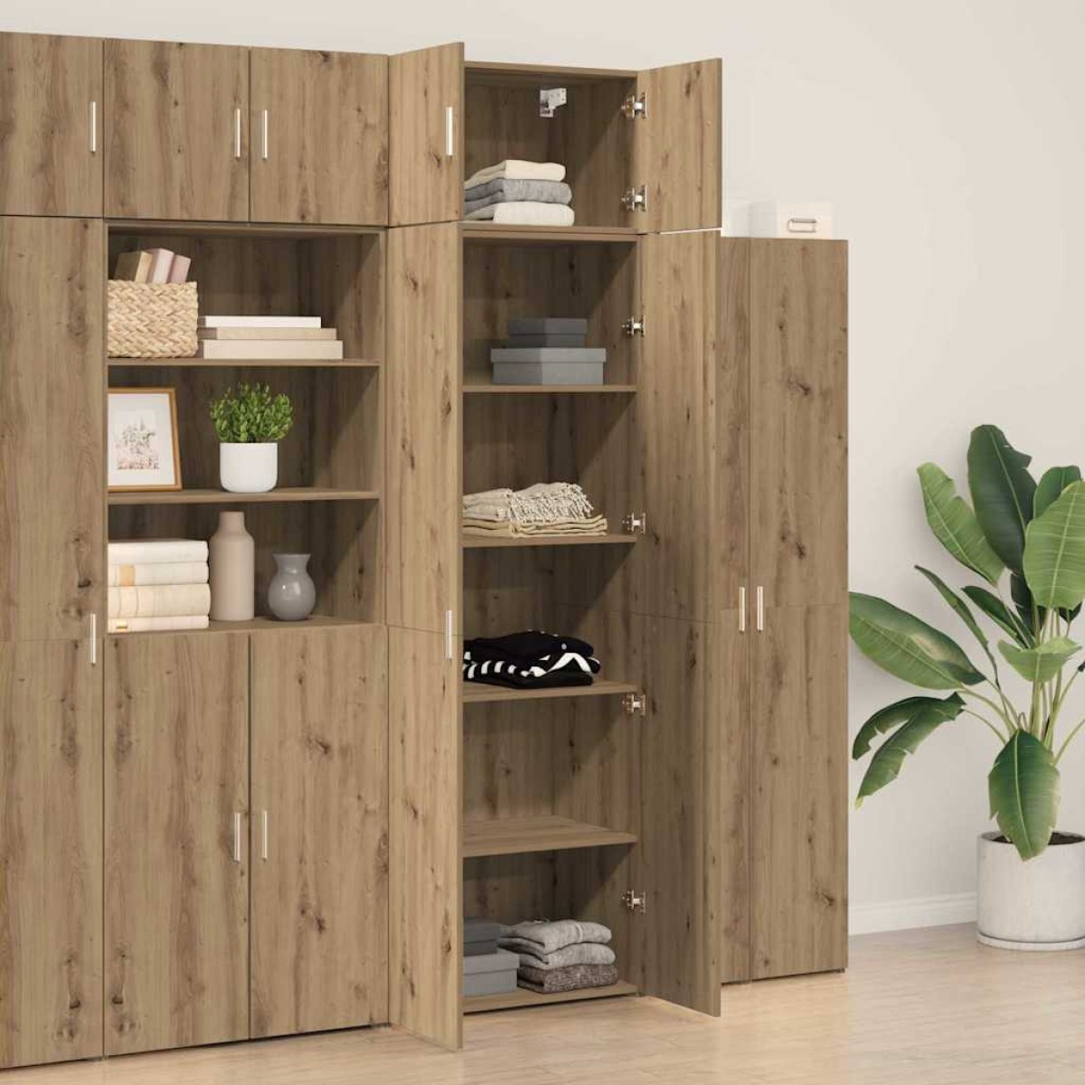 vidaXL Ντουλάπι αποθήκευσης 2 τμχ. Artisan Oak 70 x 42,5 x 225 εκ