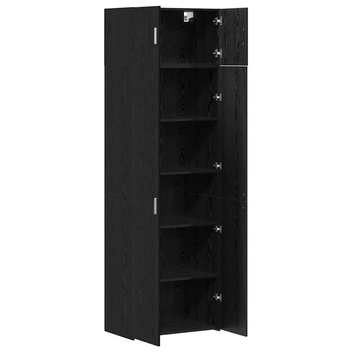 vidaXL Ντουλάπι αποθήκευσης 3 τμχ. Μαύρη Οξυά 70 x 42,5 x 225 εκ