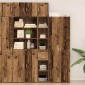 vidaXL Ντουλάπι αποθήκευσης 2 τμχ. Παλιό ξύλο 30 x 42,5 x 225 εκ
