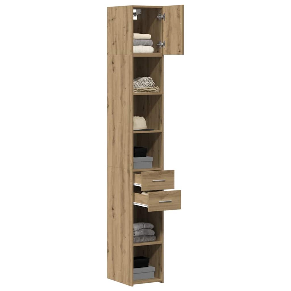 vidaXL Ντουλάπι αποθήκευσης 2 τμχ. Artisan Oak 30 x 42,5 x 225 εκ