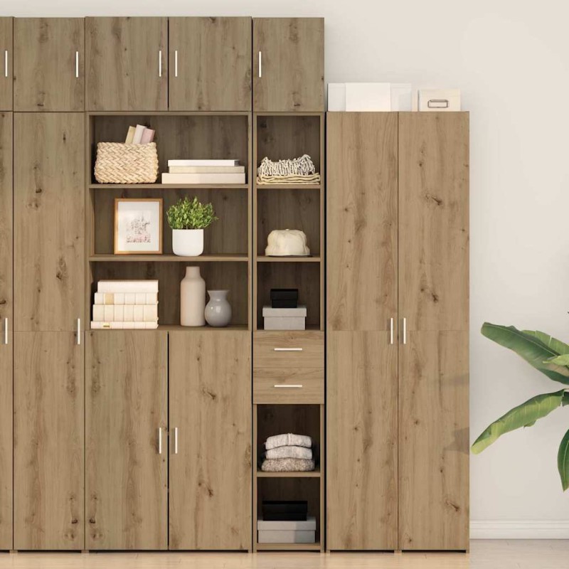 vidaXL Ντουλάπι αποθήκευσης 2 τμχ. Artisan Oak 30 x 42,5 x 225 εκ