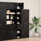 vidaXL Ντουλάπι αποθήκευσης 2 τμχ. Μαύρη Οξυά 30 x 42,5 x 225 εκ