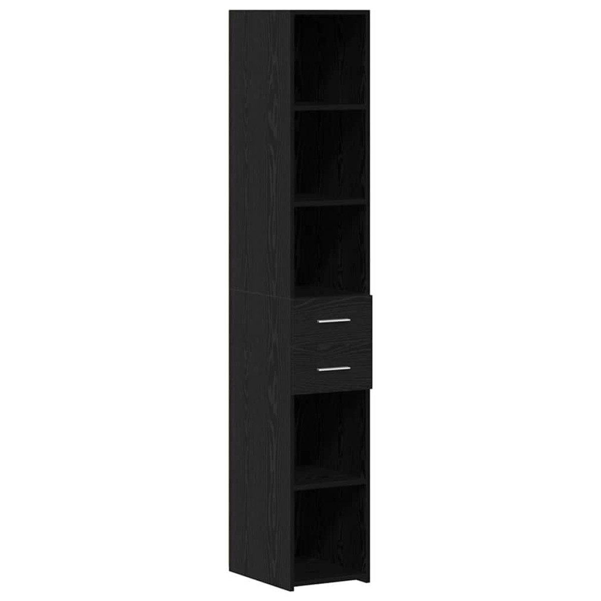 vidaXL Ντουλάπι αποθήκευσης 2 τμχ. Μαύρη Οξυά 30 x 42,5 x 225 εκ