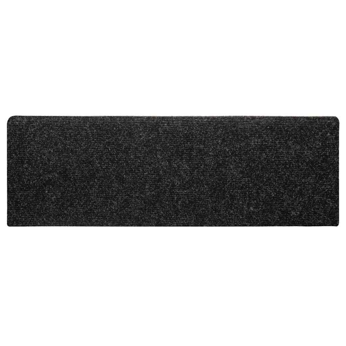 vidaXL Αυτοκόλλητα Πατάκια Σκαλιών 30 τεμ. 65x21x4 εκ. Μαύρα Ορθογώνια Άκρα