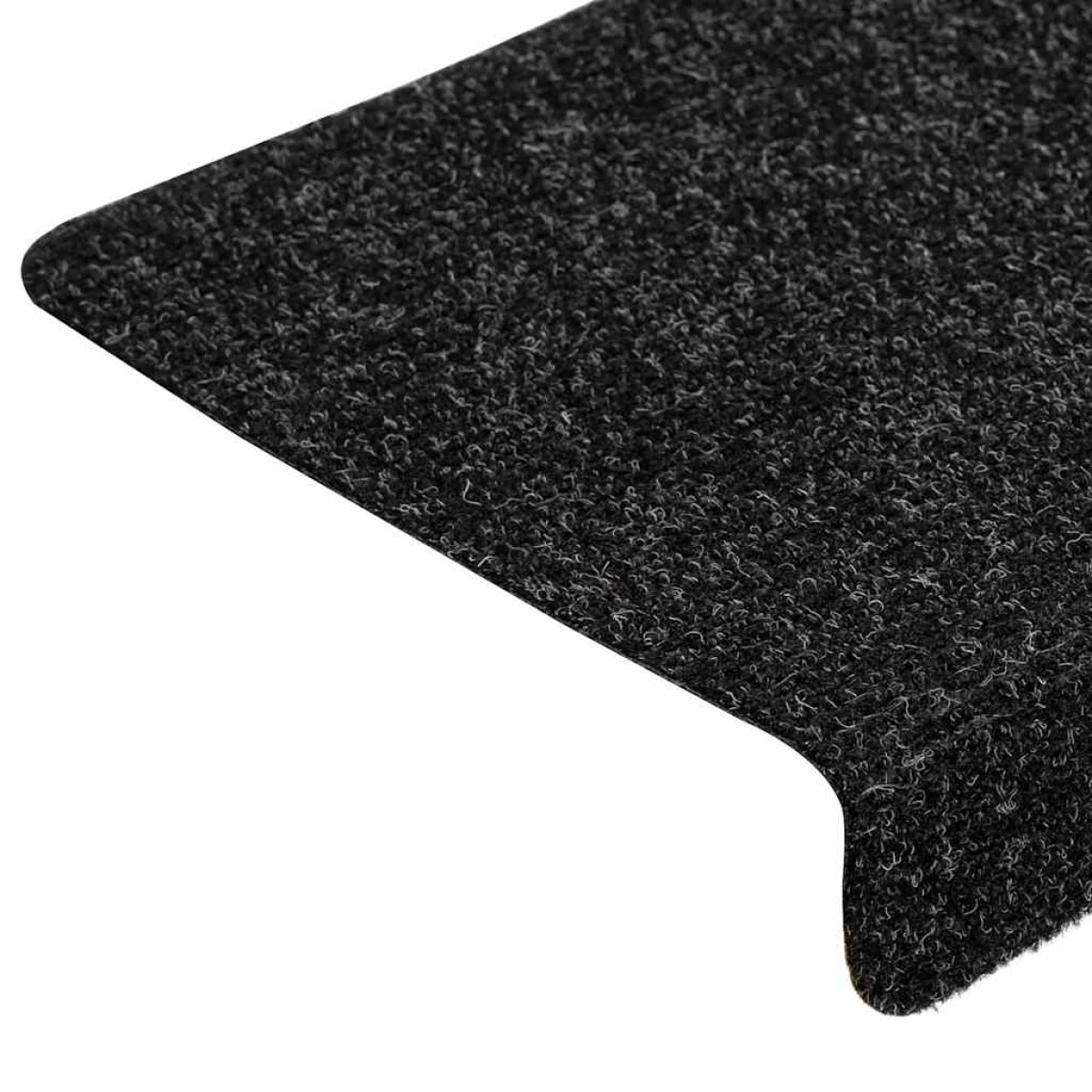 vidaXL Αυτοκόλλητα Πατάκια Σκαλιών 30 τεμ. 65x21x4 εκ. Μαύρα Ορθογώνια Άκρα