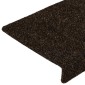 vidaXL Αυτοκόλλητα Πατάκια Σκαλιών 30 τεμ. 65x21x4 εκ. Σκούρο Καφέ Ορθογώνιο Άκρο