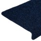 vidaXL Πατάκια Σκαλιών Αυτοκόλλητα 30 τεμ. 65x21x4 εκ. Μπλε Ναυτικό με Ορθογώνια Άκρη