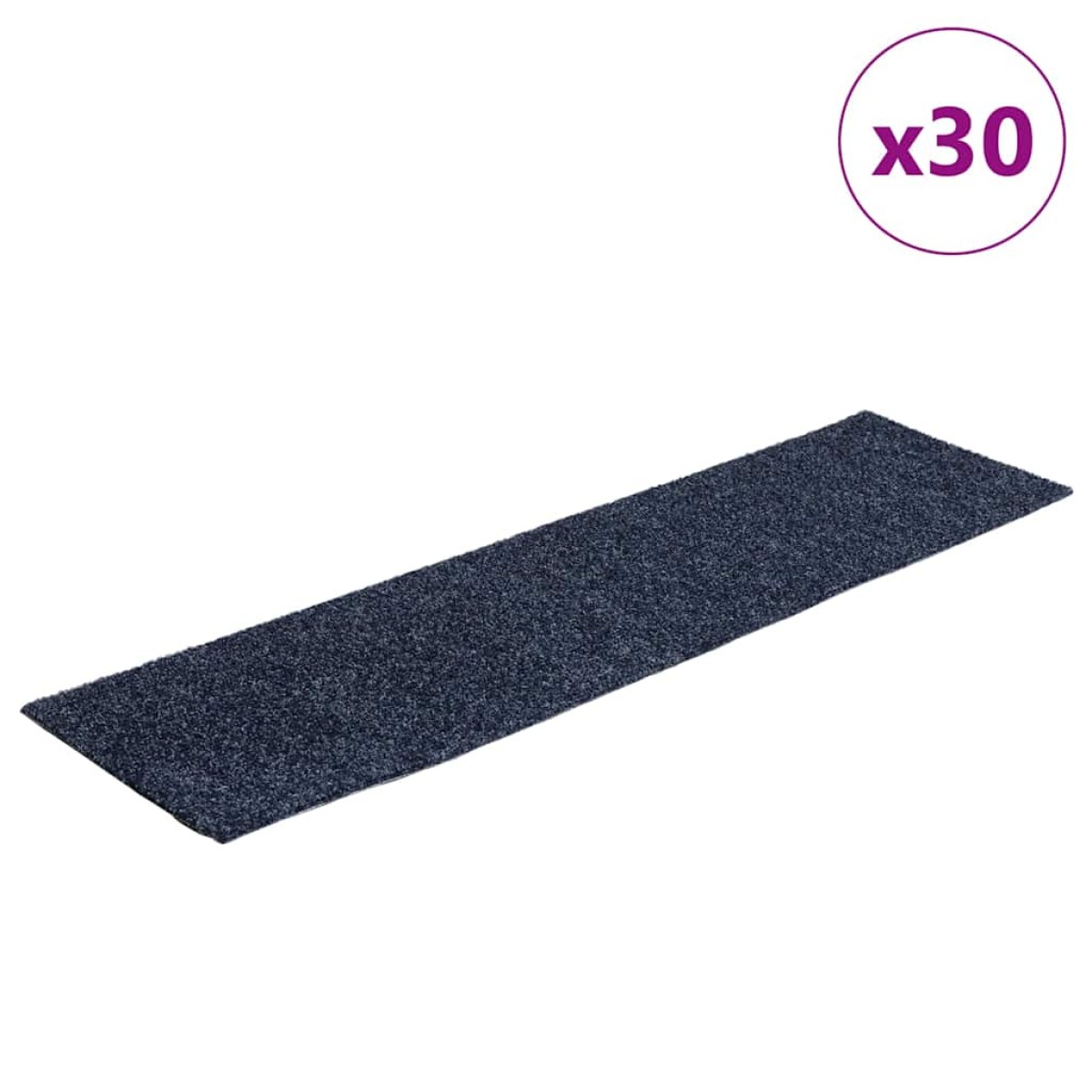 vidaXL Πατάκια Σκαλιών Αυτοκόλλητα 30 τεμ. Γκρι Μπλε Ορθογώνια 76x20 εκ.