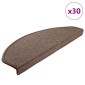 vidaXL Πατάκια Σκαλοπάτια 30 τεμ. 65x24x4 εκ. Καφέ Καφέ Ημίστρογγυλά Μεγάλα