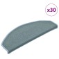 vidaXL Πατάκια Σκαλοπατιών 30 τεμ. 65x24x4 εκ. Θαλασσί Ημίστρογγυλά Μεγάλα