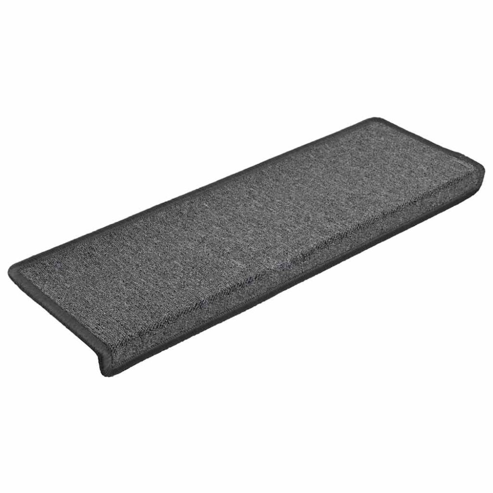 vidaXL Πατάκια Σκαλοπάτια 30 τεμ. Σκούρο Γκρι 65x21x4 εκ. με Ορθογώνια Άκρη