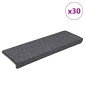 vidaXL Πατάκια Σκαλοπάτια 30 τεμ. Σκούρο Γκρι 65x21x4 εκ. με Ορθογώνια Άκρη