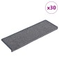 vidaXL Πατάκια Σκαλιών 30 τεμ. 65x21x4 εκ. Ανοιχτό Γκρι και Μπλε Ορθογώνια Άκρη
