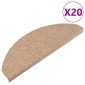 vidaXL Πατάκια Σκάλας Αυτοκόλλητα 20 τεμ. Μπεζ 65 x 22,5 x 3,5 εκ.