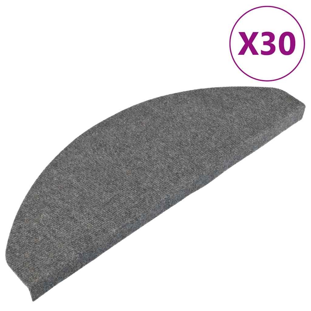 vidaXL Πατάκια Σκάλας Αυτοκόλλητα 30 τεμ. Γκρι 65 x 22,5 x 3,5 εκ.