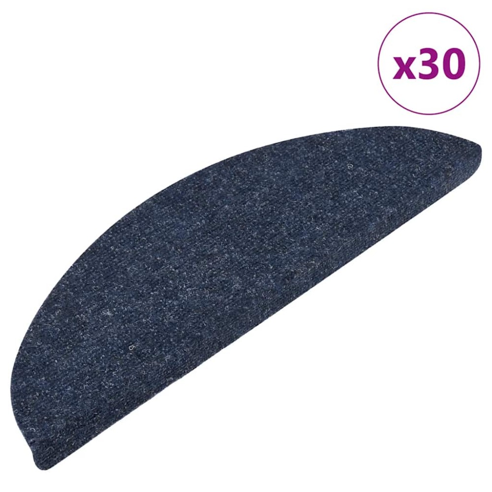 vidaXL Πατάκια Σκάλας Αυτοκόλλητα 30 τεμ. Μπλε 56 x 17 x 3 εκ.