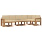 vidaXL Σειρά Καναπέ Εξωτερικού 6 τμχ. Φυσικό και Μπεζ