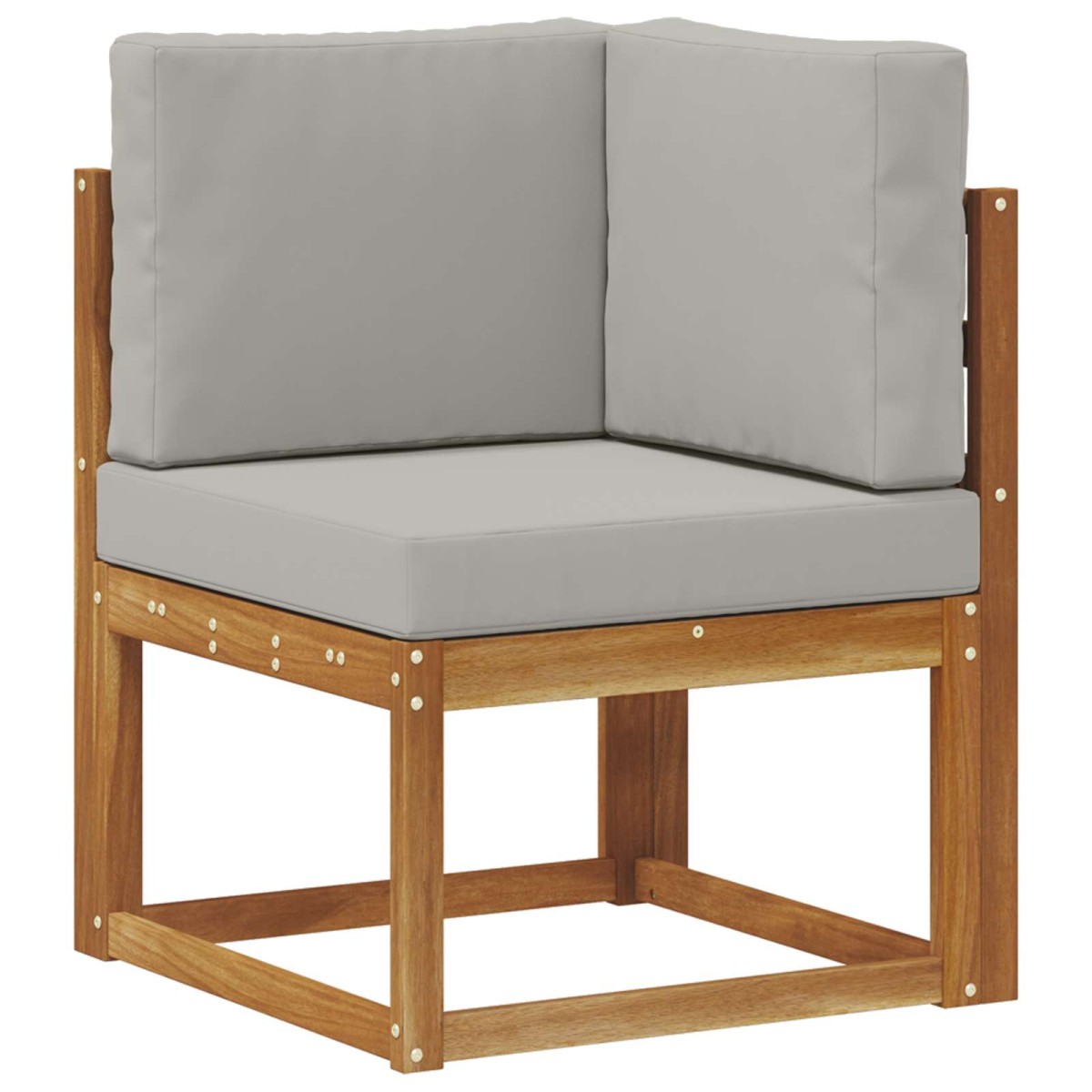 vidaXL Σειρά Καναπέ Εξωτερικού 6 τμχ. Φυσικό και Ανοιχτό Γκρι