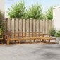 vidaXL Σειρά Καναπέ Εξωτερικού 5 τμχ. Φυσικό Στερεό Ξύλο Ακακίας