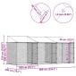 vidaXL Κλουβί Σκυλιού με Στέγη Ασημί 600 x 200 x 256 εκ.