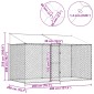 vidaXL Κλουβί Σκυλιού με Στέγη Ασημί 400 x 200 x 256 εκ Χάλυβας και PE
