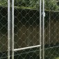 vidaXL Κλουβί Σκυλιού με Στέγη Ασημί 600 x 200 x 256 εκ.