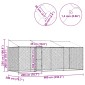 vidaXL Κλουβί Σκυλιού με Στέγη Ασημί 600 x 200 x 256 εκ.