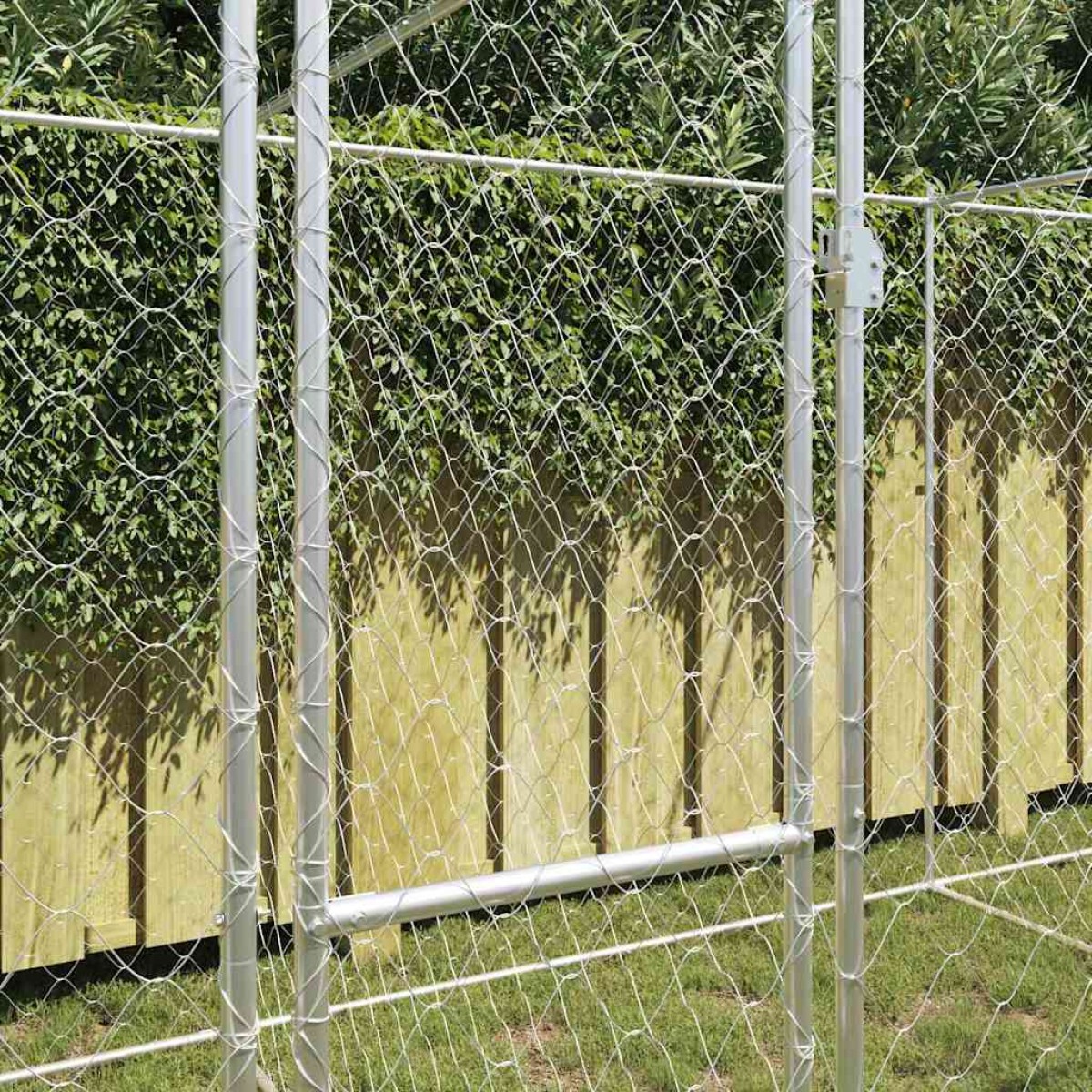 vidaXL Κλουβί σκύλου Ασημί 600 x 200 x 200 εκ. Επικαλυμμένος Χάλυβας