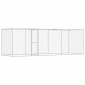 vidaXL Κλουβί σκύλου Ασημί 600 x 200 x 200 εκ. Επικαλυμμένος Χάλυβας