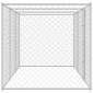 vidaXL Κλουβί σκύλου Ασημί 600 x 200 x 200 εκ. Επικαλυμμένος Χάλυβας