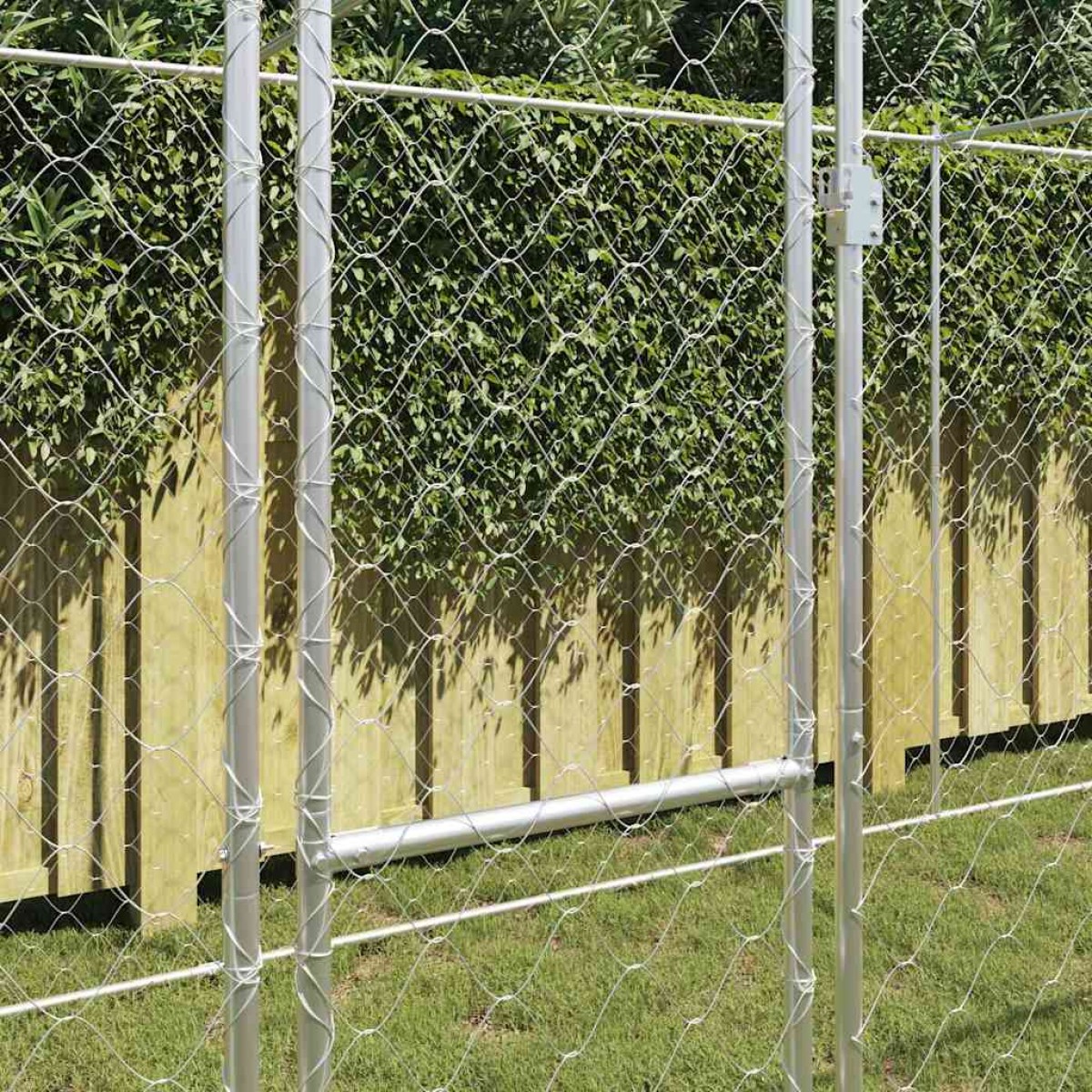 vidaXL Κλουβί σκύλου Ασημί 800 x 200 x 200 εκ. Επικαλυμμένος Χάλυβας