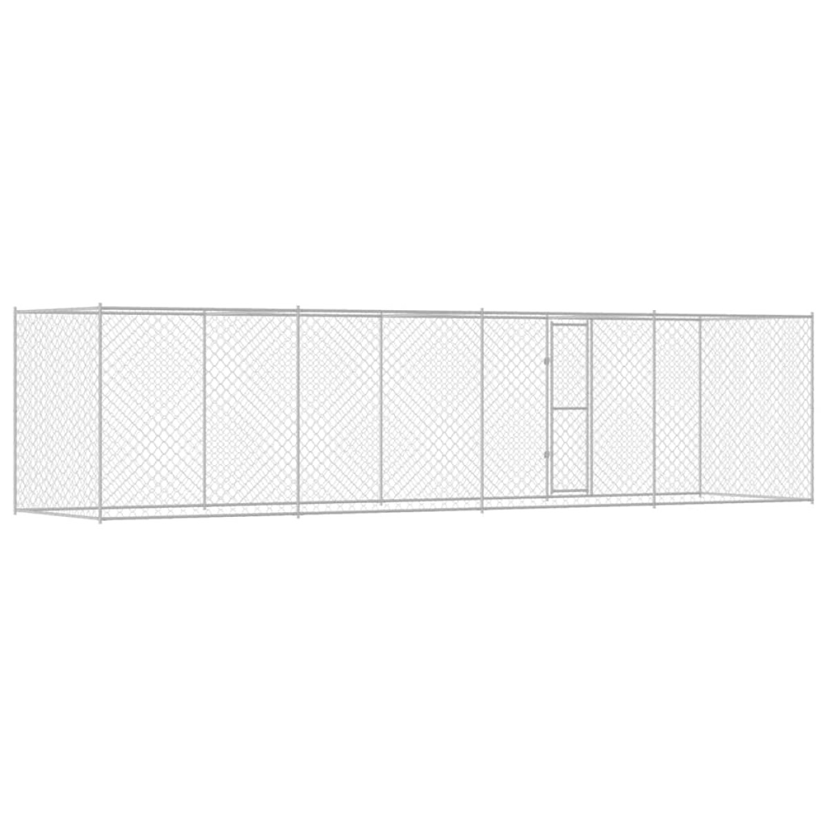 vidaXL Κλουβί σκύλου Ασημί 800 x 200 x 200 εκ. Επικαλυμμένος Χάλυβας