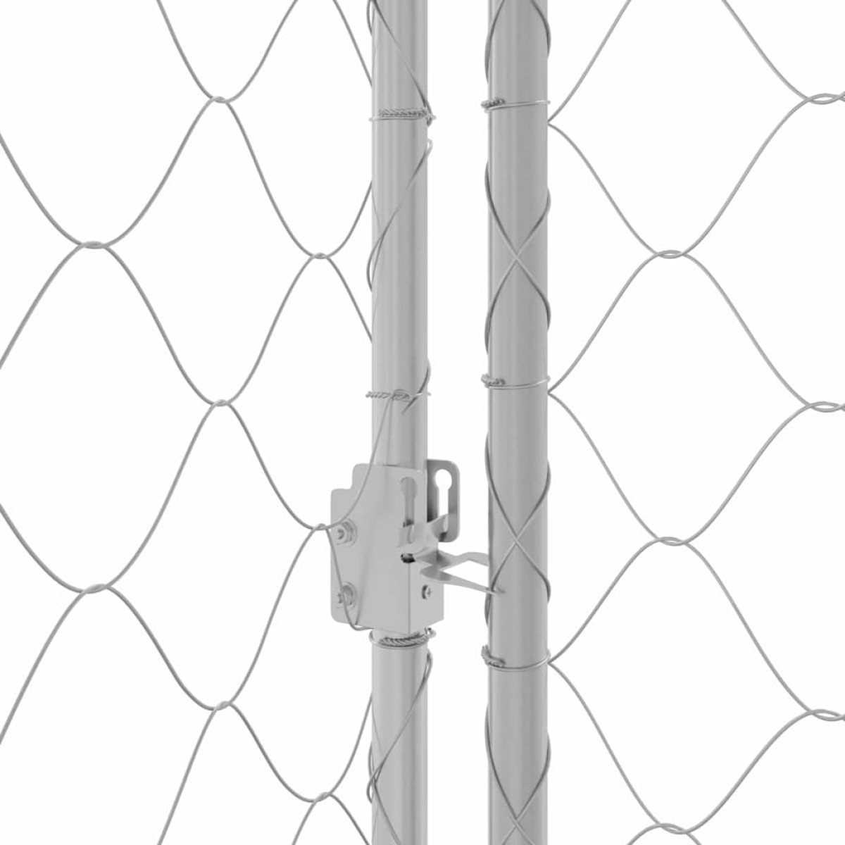 vidaXL Κλουβί σκύλου Ασημί 600 x 200 x 200 εκ. Επικαλυμμένος Χάλυβας