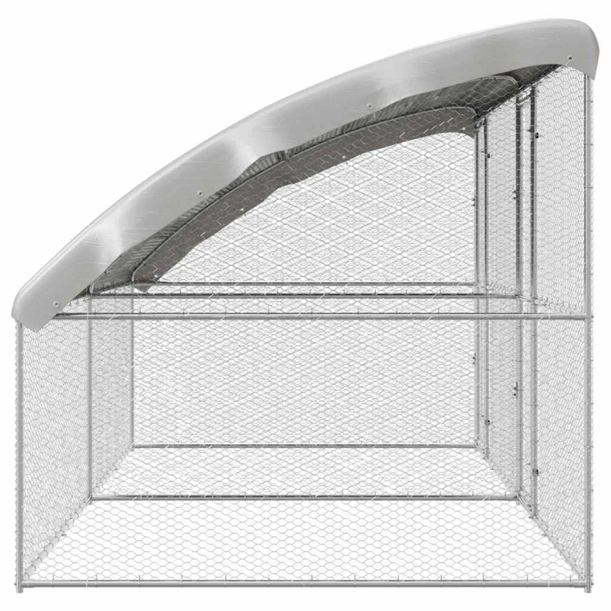 vidaXL Κλουβί για κότες 2 τμχ. Ασημί 400 x 200 x 200 εκ.